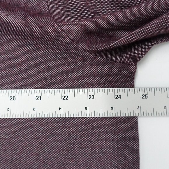 Van Heusen Polo Shirt Men's 2XL Burgundy Regular-Fit Long Sleeve Point Collar - Picture 4 of 6